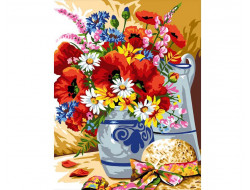 Canevas 50 x 65 - Bouquet champêtre  - 1