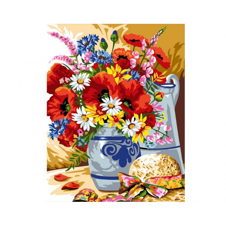 Canevas 50 x 65 - Bouquet champêtre  - 1