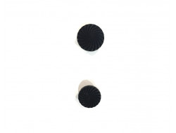 Bouton fantaisie noir 12 et 15 mm - meringue