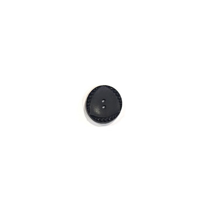 Bouton fantaisie noir  15 mm, 18 mm, 22 mm, 27 mm. - spirale et triangle  - 2
