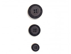 Bouton classique - arabesque denim  - 1