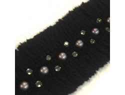Double frange fantaisie - Noir