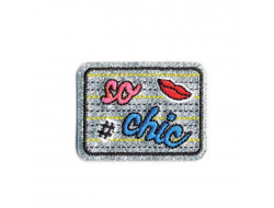 Écusson thermocollant pailleté - So chic