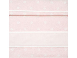Serviette de toilette rose à pois RICO