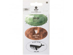 Kit autocollants pour savon, Hygge - 4 feuilles