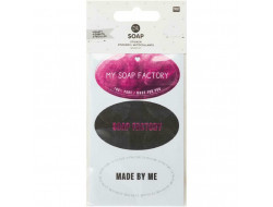 Kit autocollants pour savon, Graphic - 4 feuilles