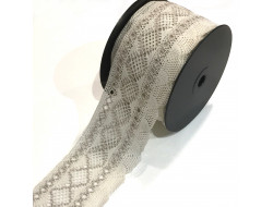 Dentelle lin et coton - 87 mm
