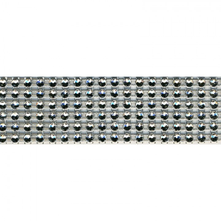 Galon strass argent  - 2