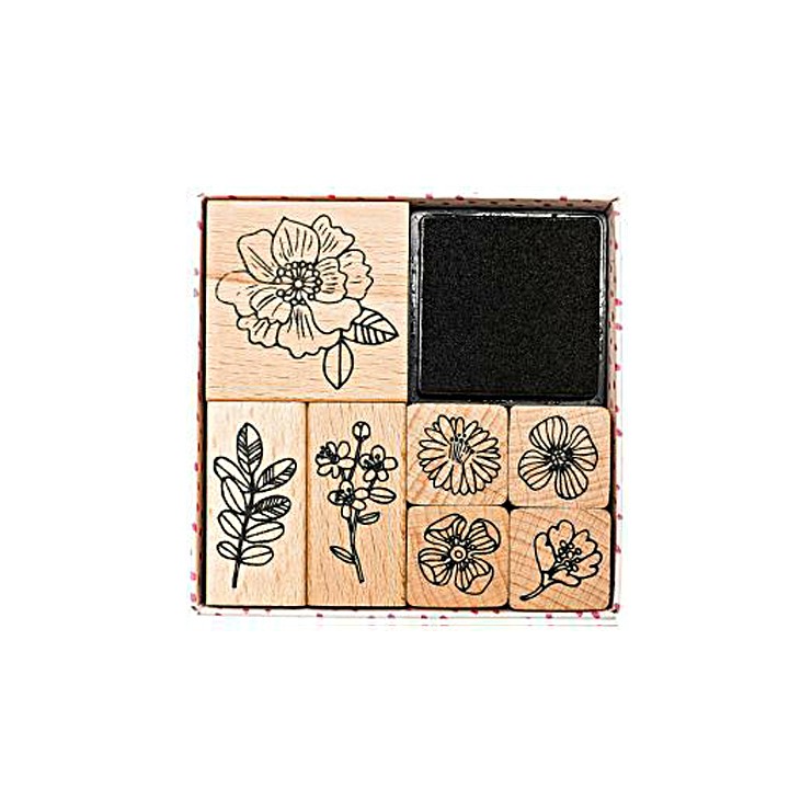 Lot de tampons Hygge Fleurs - Rico Design  - 1