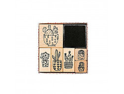 Lot de tampons Hygge Cactus - Rico Design