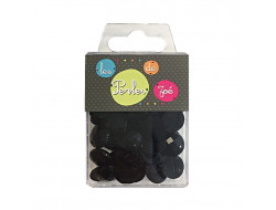 Perles rondes strass - Noir  - 1