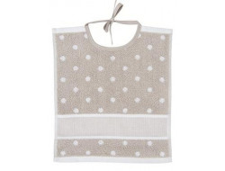 Bavoir à pois beige RICO