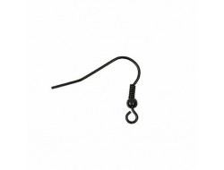 Fil de boucle d'oreille avec ressort - Noir