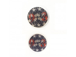 Boutons fantaisie - Numéro & étoiles 15 et 18 mm  - 1
