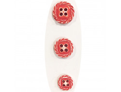 Bouton fantaisie spirale - Corail 9, 11 et 13 mm  - 1