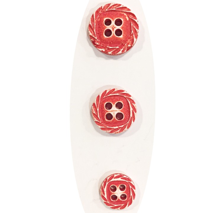 Bouton fantaisie spirale - Corail 9, 11 et 13 mm  - 1