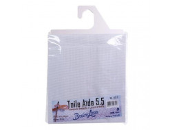 Coupon toile à broder aïda - 100% coton  - 1