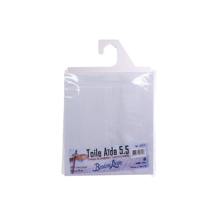 Coupon toile à broder aïda - 100% coton  - 1