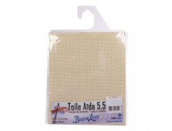 Coupon toile à broder aïda - 100% coton  - 2