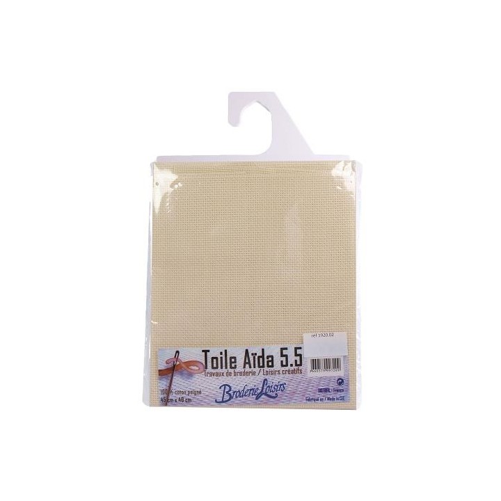 Coupon toile à broder aïda - 100% coton  - 2