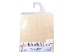 Coupon toile à broder aïda - 100% coton  - 3