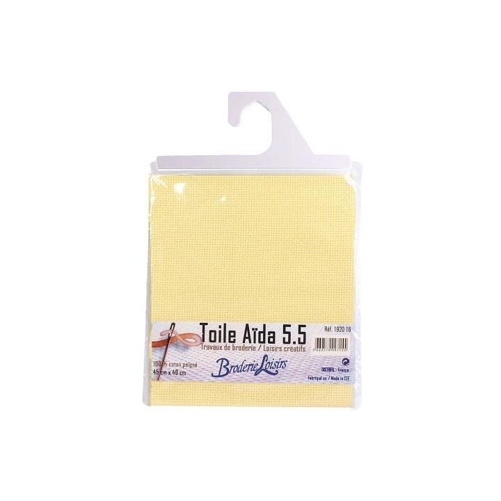 Coupon toile à broder aïda - 100% coton  - 5