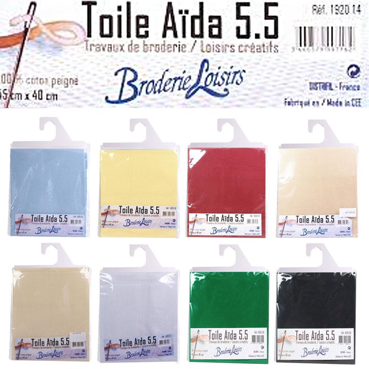 Coupon toile à broder aïda - 100% coton  - 11