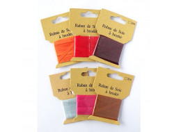 Ruban pure soie à broder - 4 mm