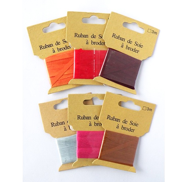 Ruban pure soie à broder - 4 mm  - 2