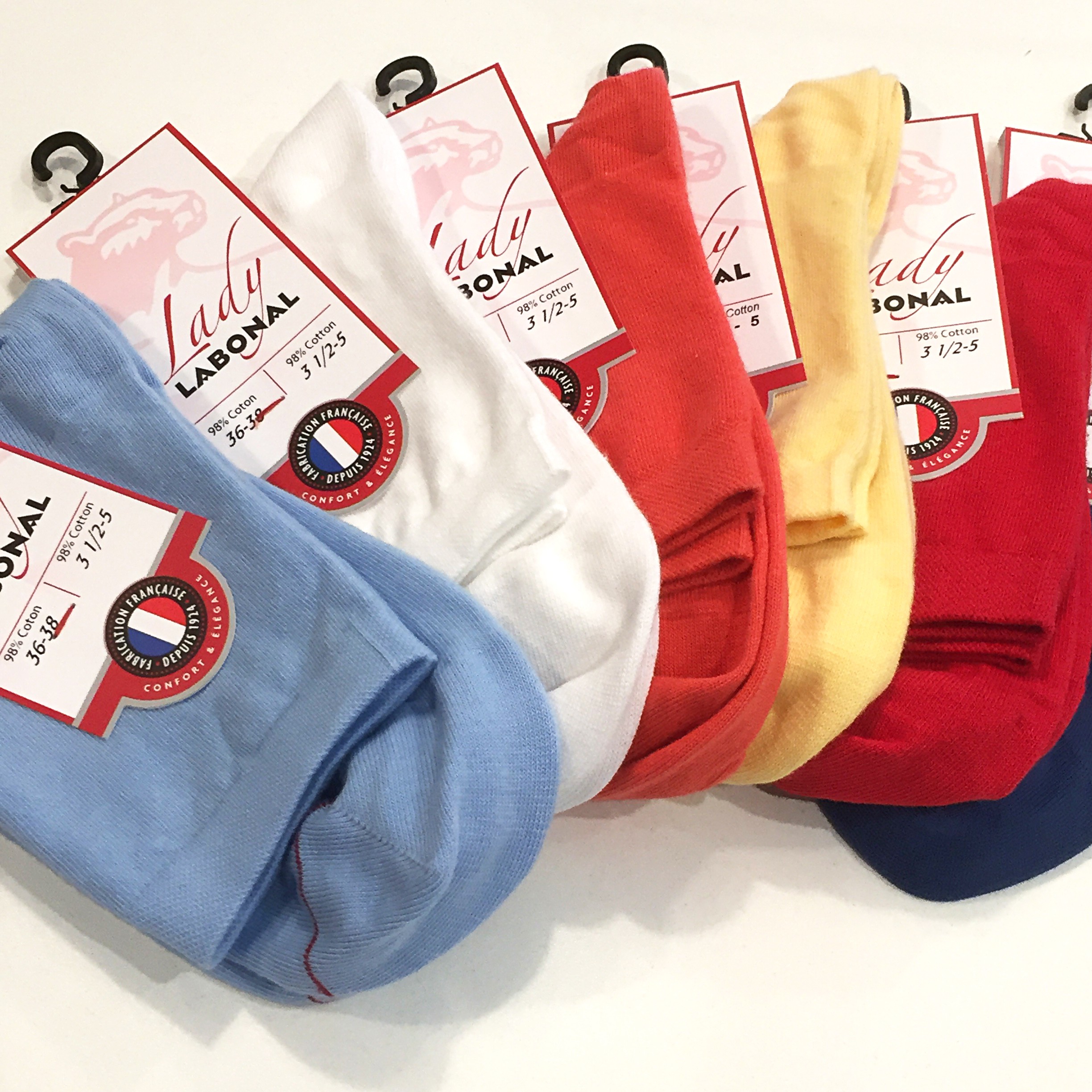 Officiel Socquettes /"Unifarbend-LILAS/" coton taille 35-38