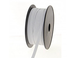 Tresse élastique plate blanc - Plusieurs tailles