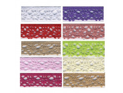 Dentelle 14 mm - Plusieurs coloris