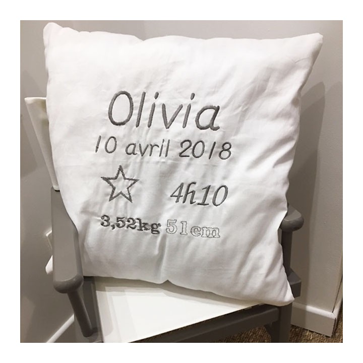 Coussin personnalisé - Naissance  - 3