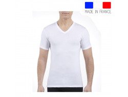 Tee-shirt Manches Courtes col V - Blanc JET