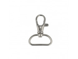 Mousqueton métal argent - 25 ou 30 mm  - 1