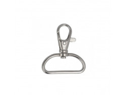 Mousqueton métal argent - 25 ou 30 mm  - 2