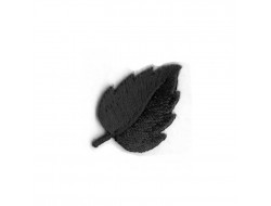 Écusson thermocollant feuille noire