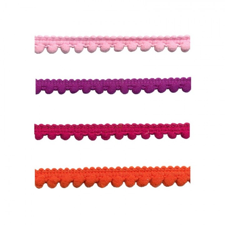 Galon pompons coloré  - 3
