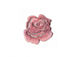 Ecusson thermocollant fleur rose