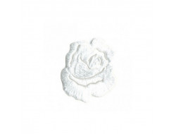 Ecusson thermocollant rose blanche