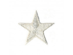 Écusson thermocollant étoile argent