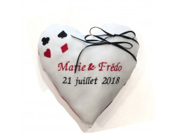 Coussin personnalisé pour alliances  - 7