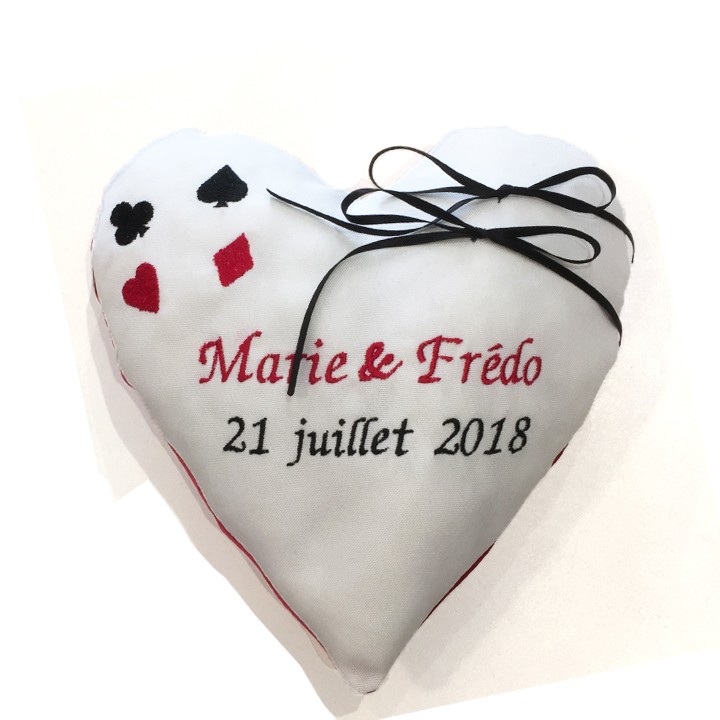 Coussin personnalisé pour alliances  - 7
