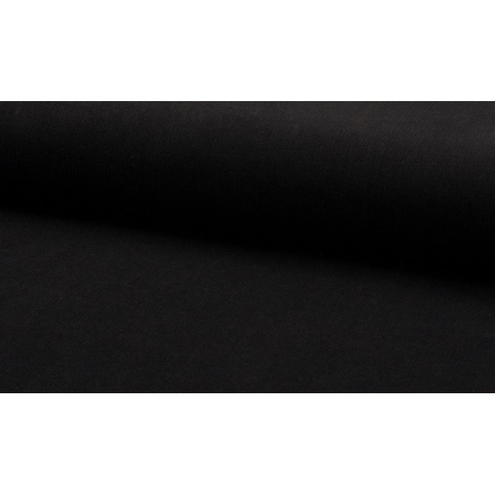 Tissu velours milleraies noir  - 1