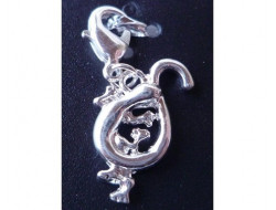 Pendentif lézard argent