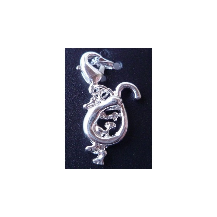 Pendentif lézard argent  - 1