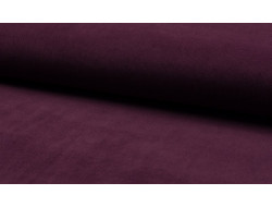 Tissu velours milleraies aubergine