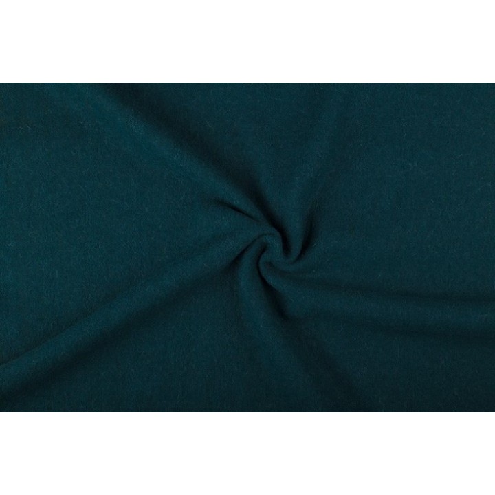 Tissu laine bouillie vert anglais  - 1