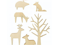 Décoration bois animaux forestier