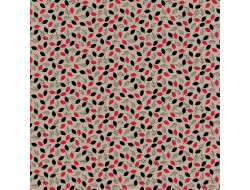 Tissu royal satin imprimé carreaux sur fond noir